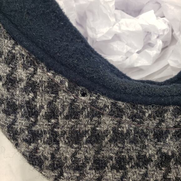 Vtg L.L. BEAN Harris Tweed Houndstooth Wool Newsboy Driving Cap Gore-Tex *Flaws* - Picture 13 of 13